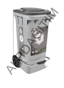 Sıfır Atık Konteyner 770 Litre Gri Metal Atık Çöp Konteyneri Çankırı